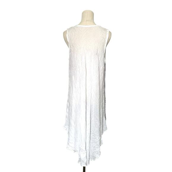 Handmade Painted Boho Sun Dress OS Tribal Tropical Hawaiian Beach Artsy Cover Up - Picture 2 of 12